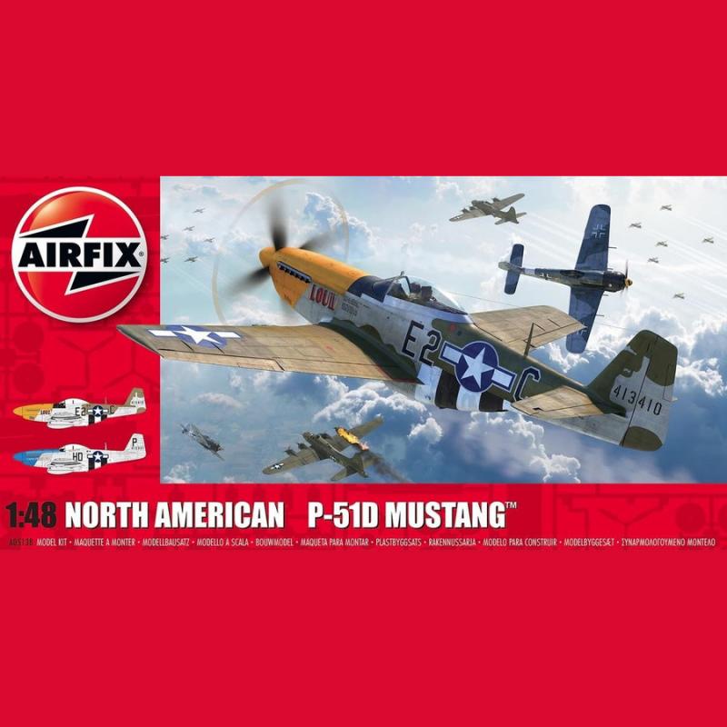 Airfix: North American P51-D Mustang(Filletless Tails) in 1:48