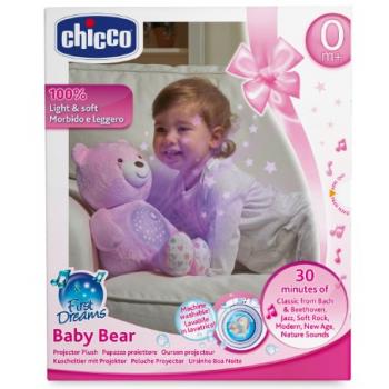 Chicco Βρεφικό Αρκουδάκι με Προβολέα, Baby Bear, Ροζ