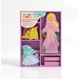 Happi Hobbi Magnet Wooden Doll - Πριγκίπισσα