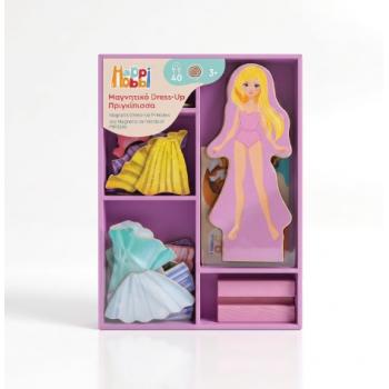 Happi Hobbi Magnet Wooden Doll - Πριγκίπισσα