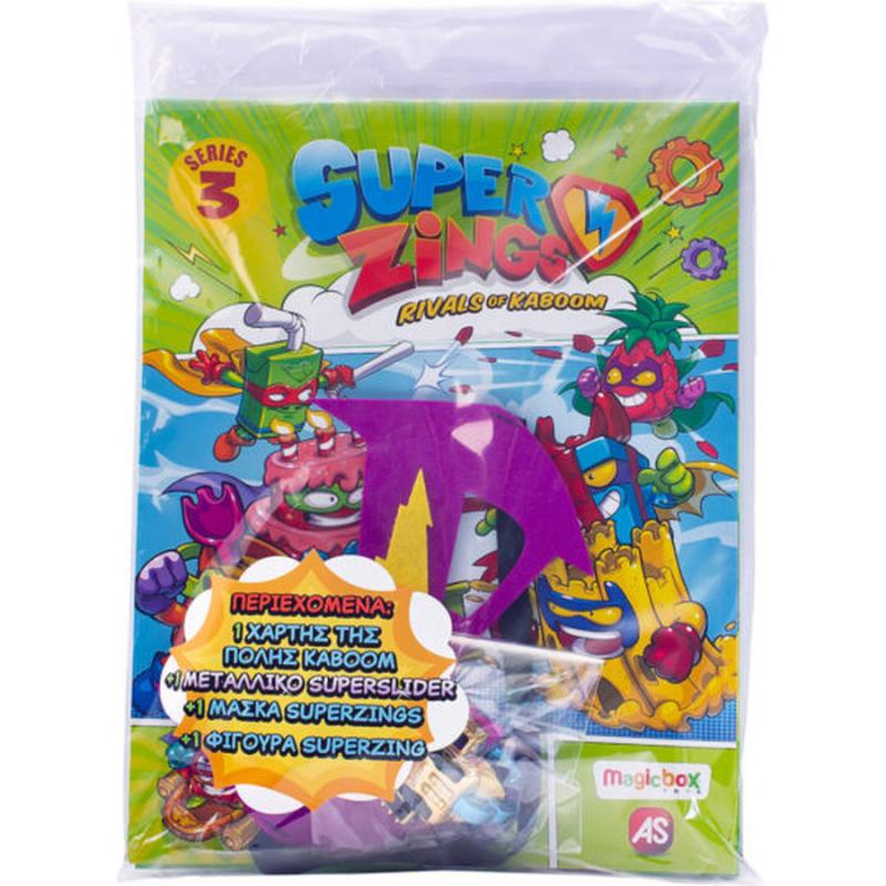 AS Superzings Rivals of Kaboom: Mask, Map, Superslider & Figure (Random)