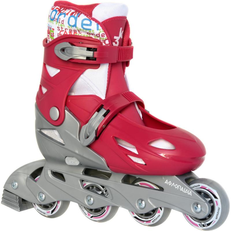 Πατίνι Αυξομειούμενο, L (39-42) Γκρι - Φούξια - Αθλοπαιδιά