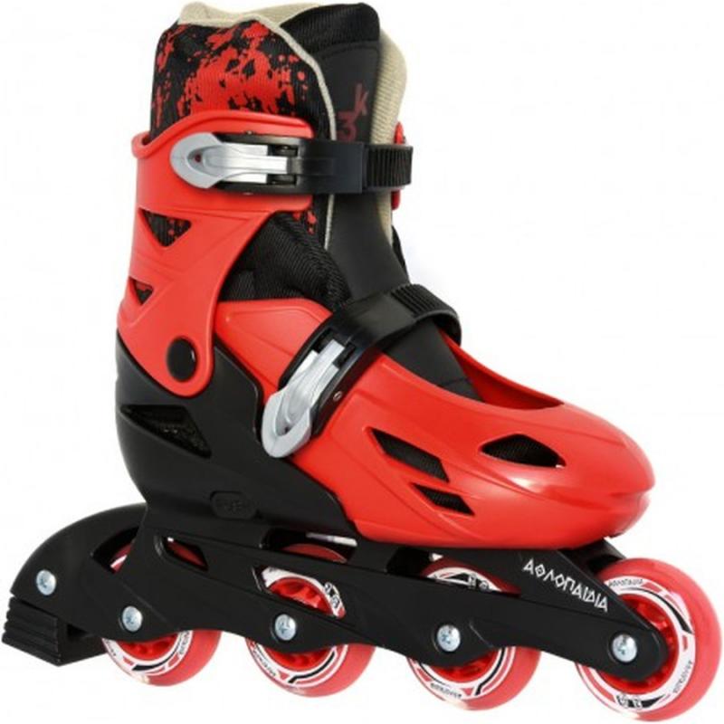 Πατίνι Αυξομειούμενο, L (39-42) Κόκκινο - Μαύρο - Αθλοπαιδιά