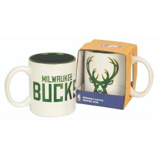 Milwaukee Bucks White - Κούπα Κεραμική Απλή NBA Back Me Up