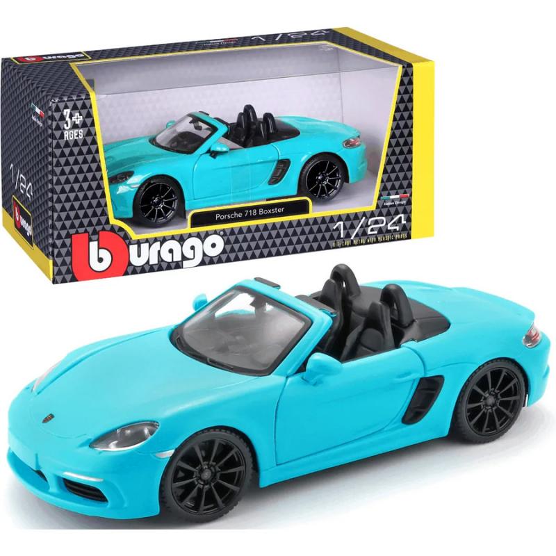 1/24 Burago Porsche 718 Boxster Electric Blue