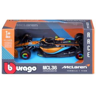 1/43 Burago Formula 1 - McLaren MCL36 Australian Grand Prix #4 Lando Norris