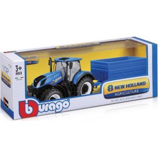 1/32 New Holland Τρακτέρ με Καρότσα Μεταφοράς - Burago