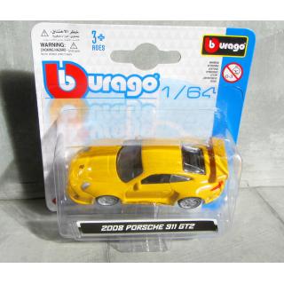 1/64 2008 Porsche 911 GT2 Κίτρινη - Burago