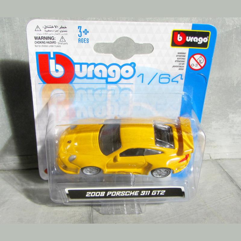 1/64 2008 Porsche 911 GT2 Κίτρινη - Burago