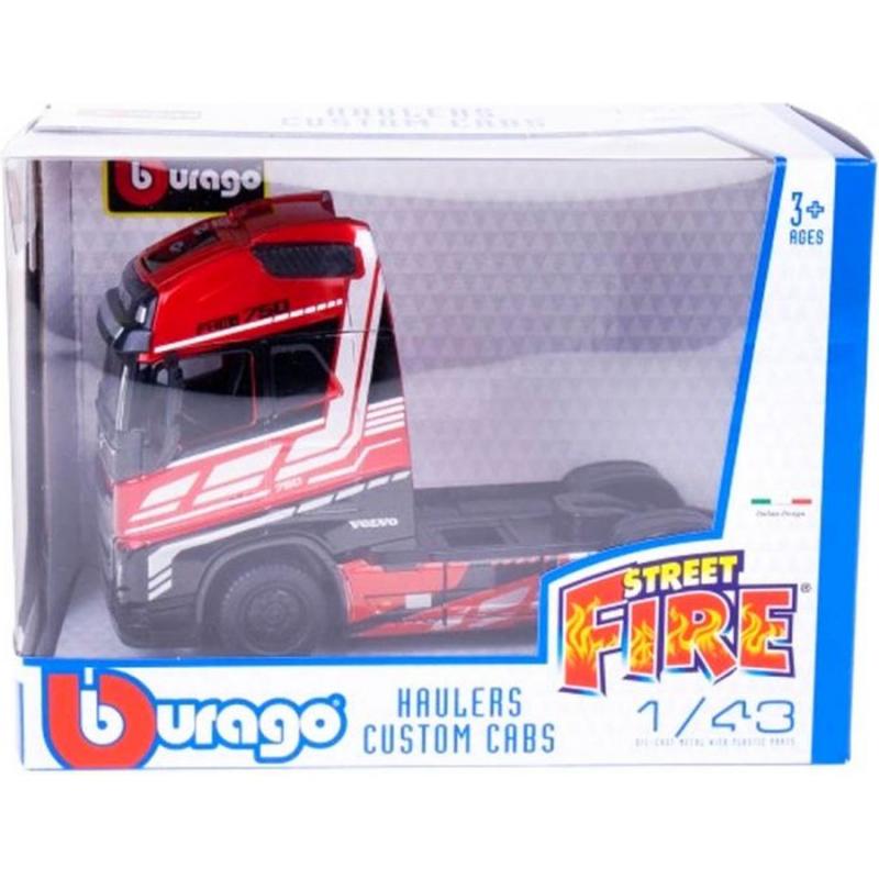 1/43 Burago Haulers Custom Cabs Volvo FH16 750 (Κόκκινο - Μαύρο)