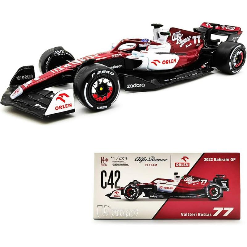 1/43 Burago Formula 1 - Alfa Romeo Orlen C42 Zhou Guanyu #24