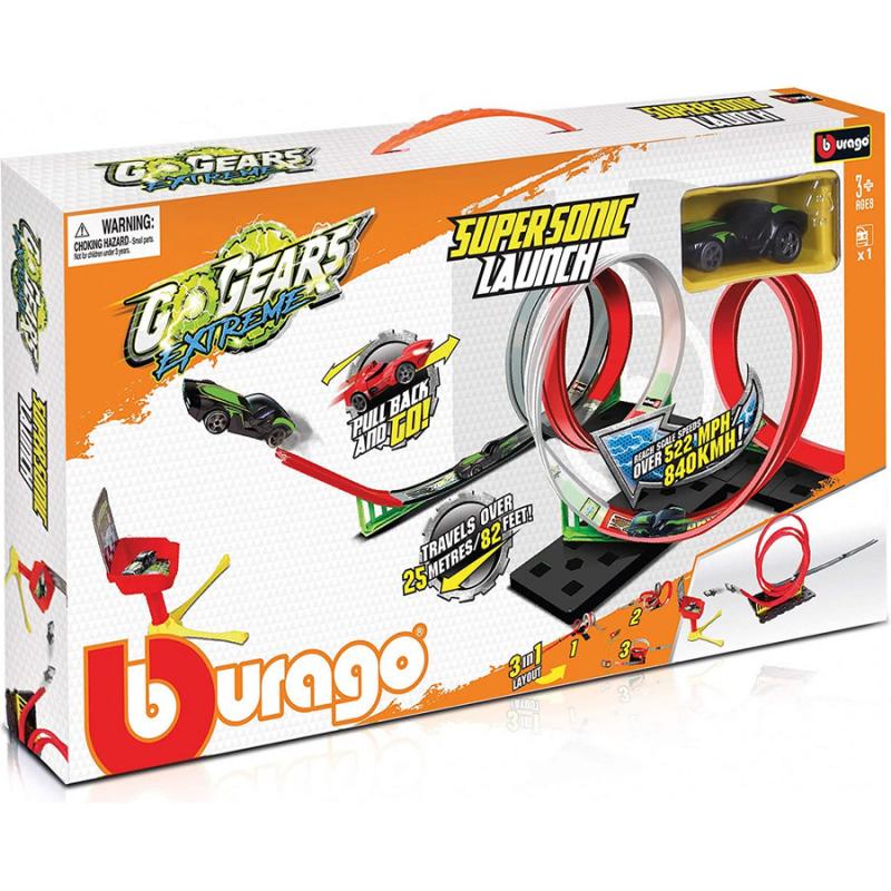 Go Gears Extreme 3 in 1 Supersonic Launch με 1 Αυτοκίνητο - Burago
