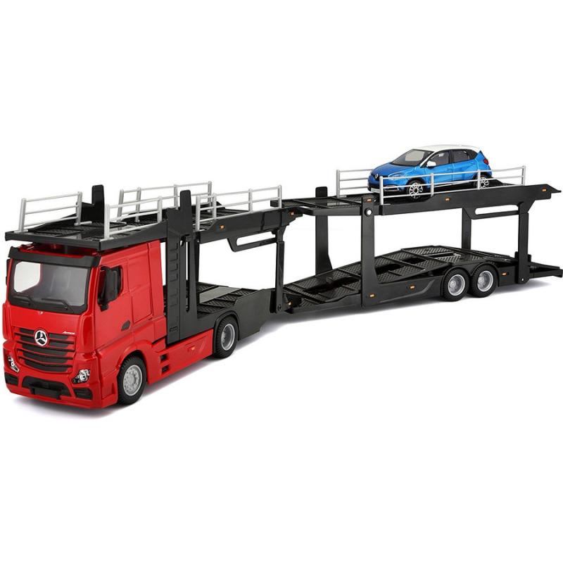 1/43 Burago Mercedes Benz Actros Multicar Carrier Red