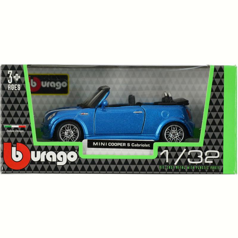 1/32 Burago Mini Cooper S Cabriolet Μπλε