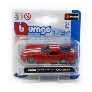 1/64 2008 Dodge Viper SRT-10 Κόκκινο με ’σπρες Γραμμές - Burago