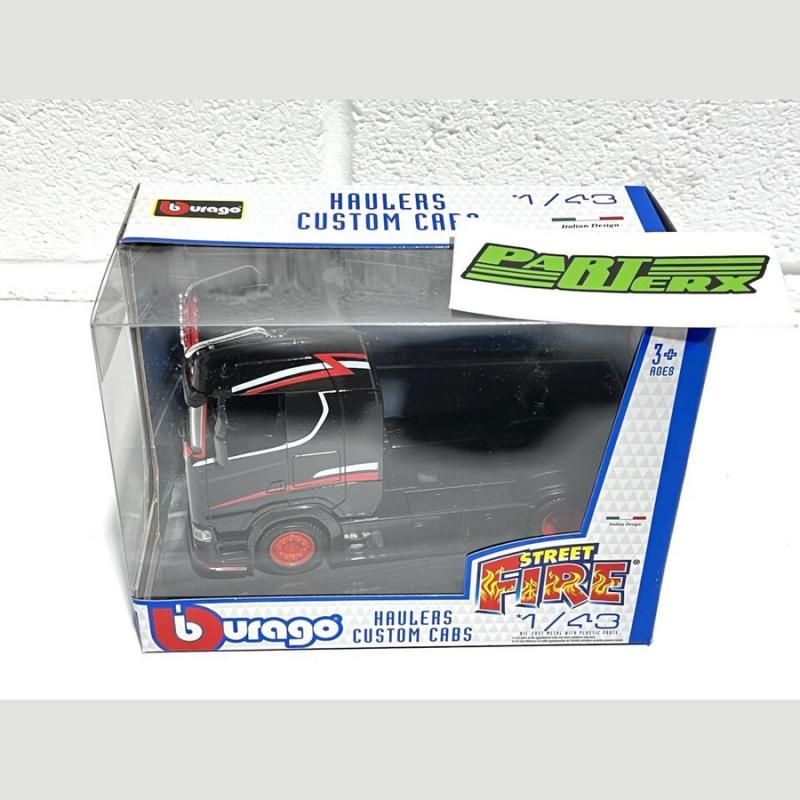 1/43 Burago Haulers Custom Cabs Scania (Μαύρο)