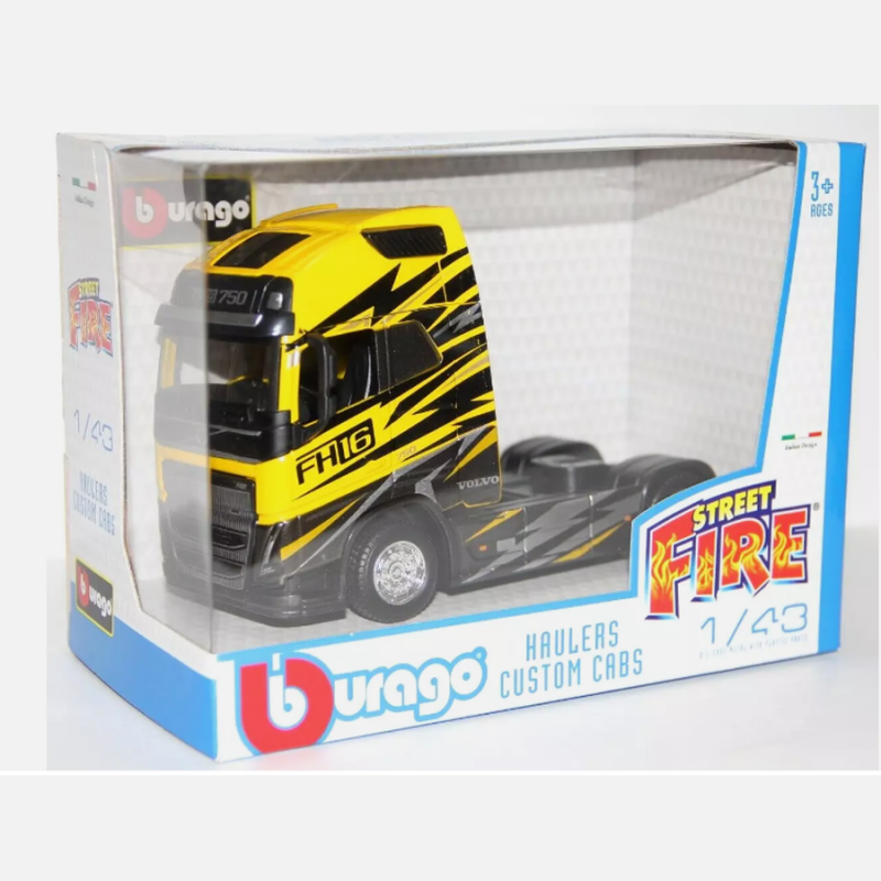 1/43 Burago Haulers Custom Cabs Volvo FH16 750 (Κίτρινο - Μαύρο)