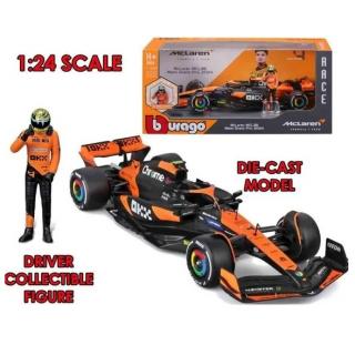 1/24 Burago F1 McLaren MCL38 Miami Grand Prix with Driver (Lando Norris #04)
