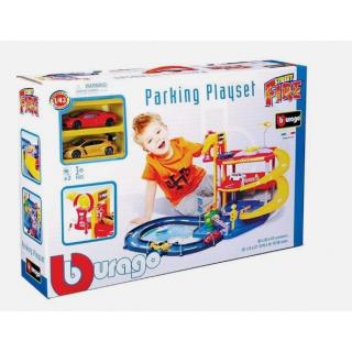 Burago 1:43 Street Fire Parking Playset (Γκαράζ με 2 Αυτοκίνητα)