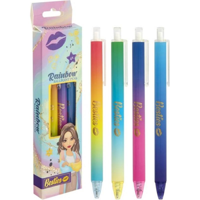 Creative Craft - Besties: 4 Ballpoint Pens (Black Ink) in CDU