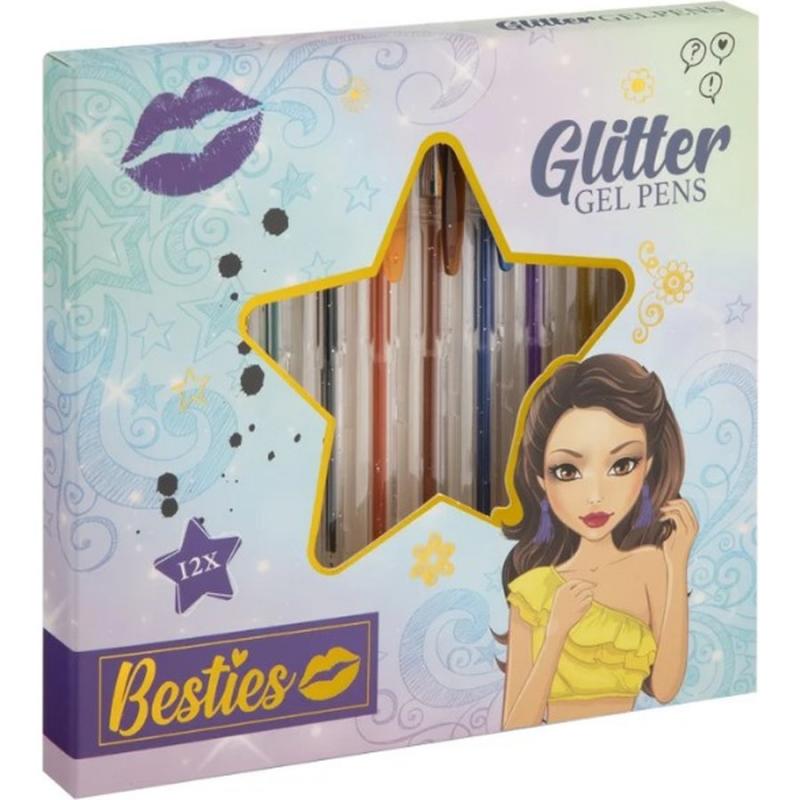 Creative Craft - Besties: 12 Glitter Gel Pens in CDU