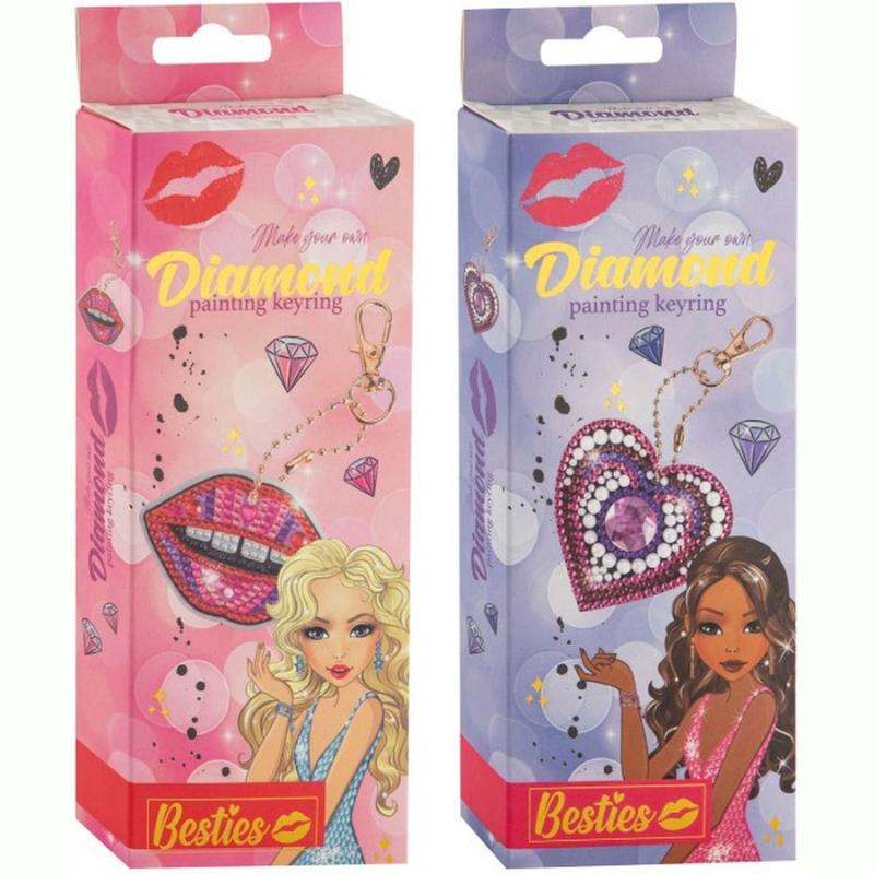 Creative Craft - Besties: Diamond Painting Keyring (2 Σχέδια - Τυχαία Επιλογή)