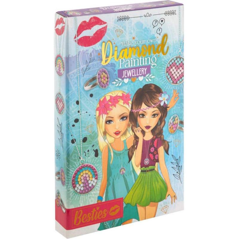 Creative Craft - Besties: Diamond Painting Jewellery Set - 4 pcs (26x17cm) 8 Colours