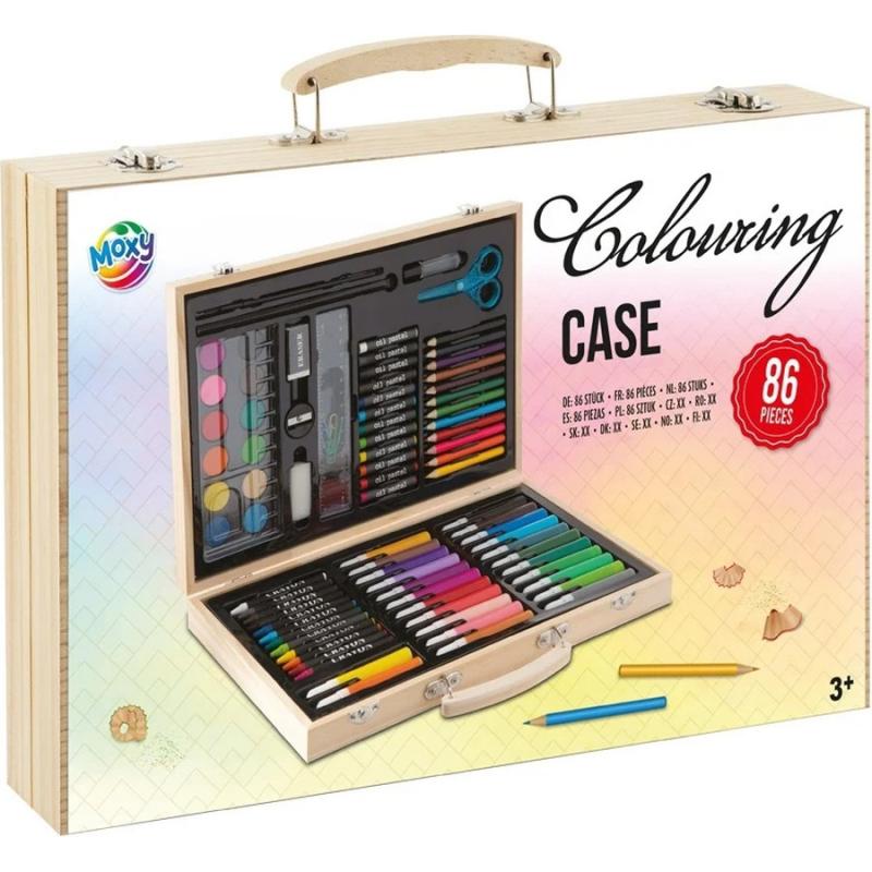 Creative Craft: Colouring Case 86 pcs - FSC Wood 33 x 23 cm