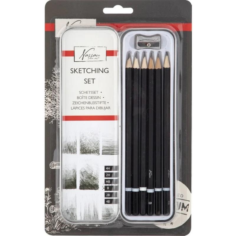 Creative Craft - Nassau Fine Art: Sketching Set, 7 pcs in Tin Box