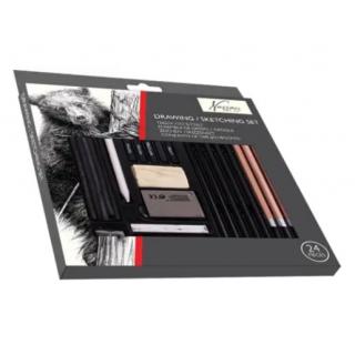 Creative Craft - Nassau Fine Art: Drawing Set 24 pcs in Window Box