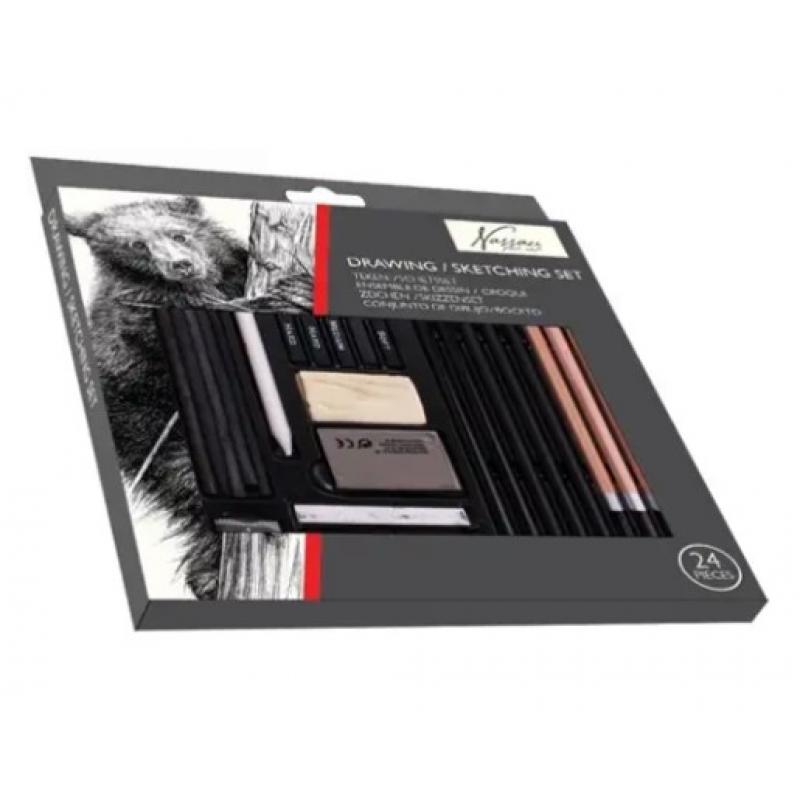 Creative Craft - Nassau Fine Art: Drawing Set 24 pcs in Window Box