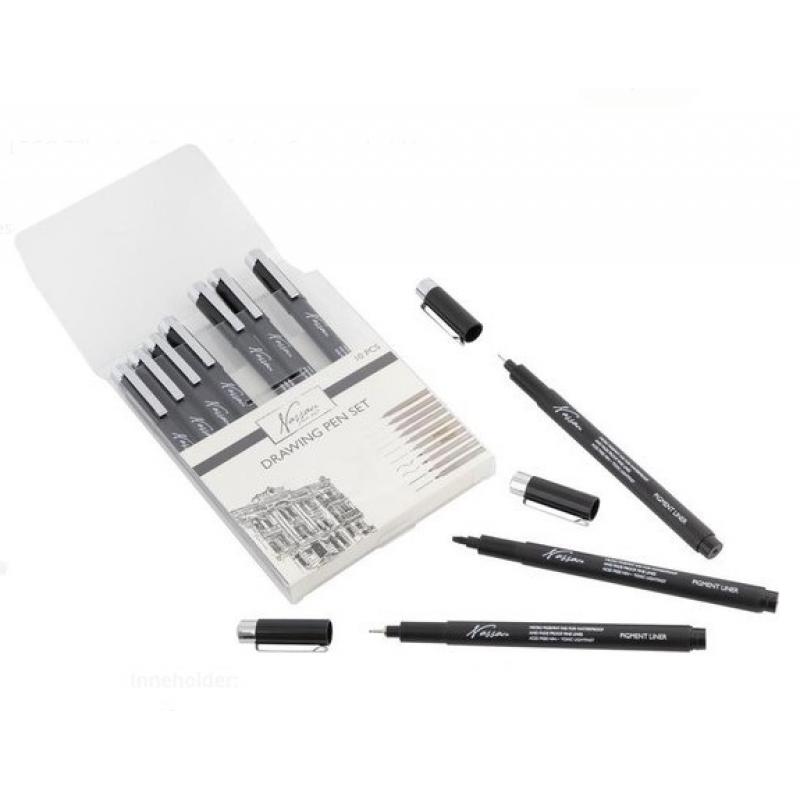 Creative Craft - Nassau Fine Art: Drawing Pen Set, Fineliners, 10pcs