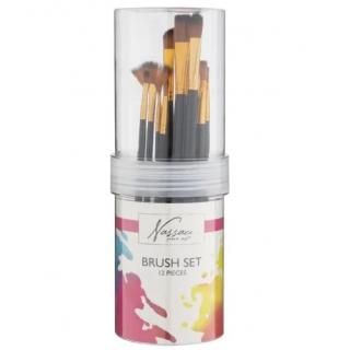 Creative Craft - Nassau Fine Art: Brush Set with 12 Brushes in Screwable Tube