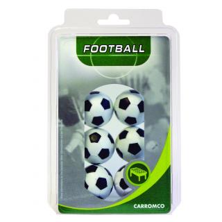 Footballs 6 Black-White in Blister - Carromco