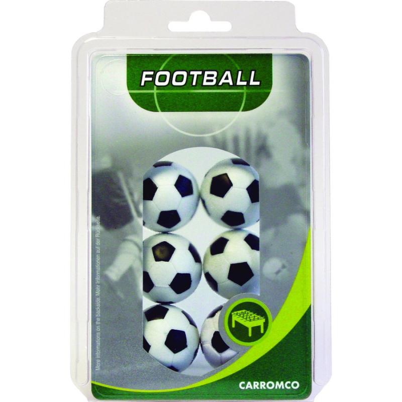 Footballs 6 Black-White in Blister - Carromco
