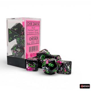 Chessex 24414 Brush Paintball - Green Polythedral 7-Die Set