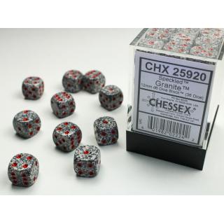 Chessex 25920 Speckled Granite 12 mm d6 Dice Block (36 dice)