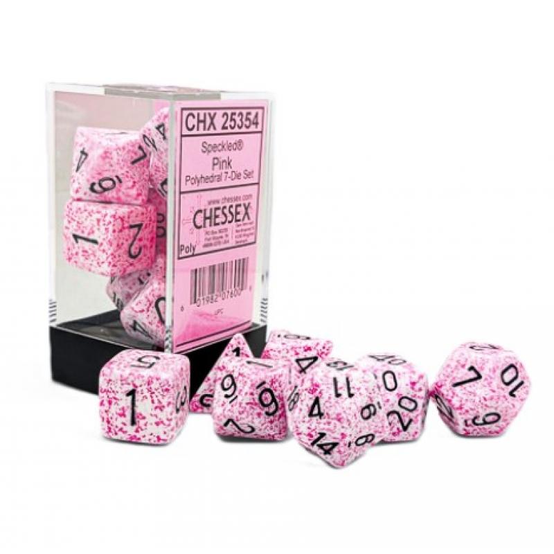 Speckled Pink Polyhedral 7-Die Set