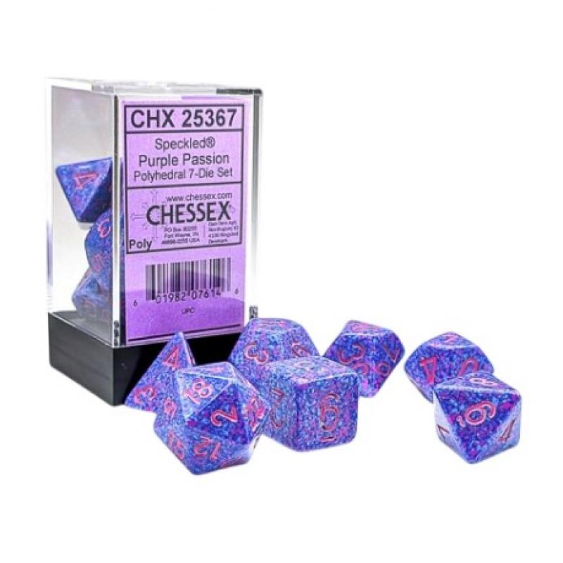 Speckled Purple Passion Polyhedral 7-Die Set