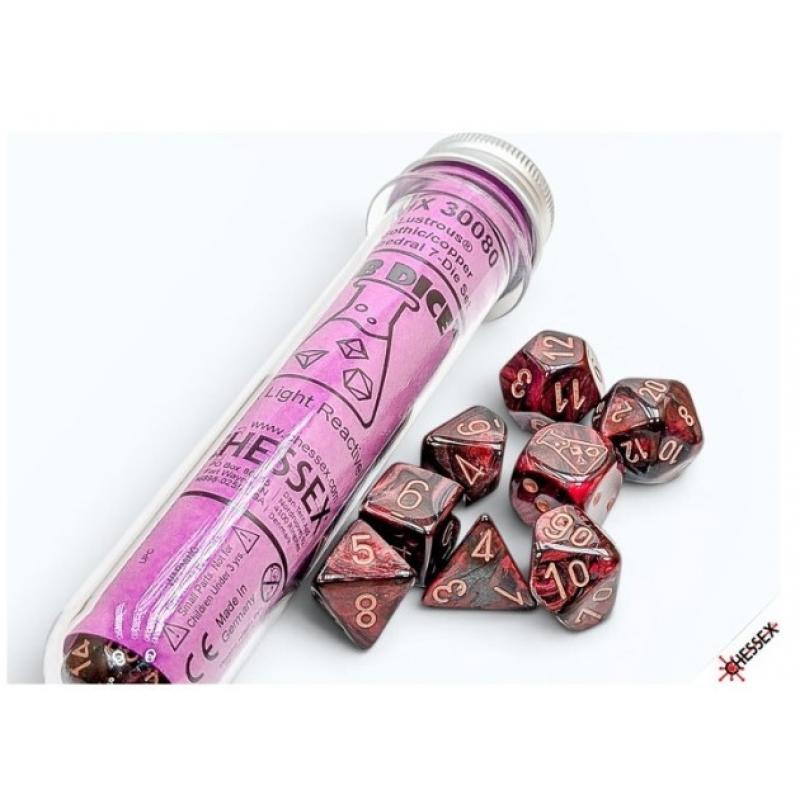 Lustrous Gothic - Copper Lab Polyhedral 7-Die Set