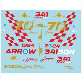 Procal Decals Hellenic F-16 Blk50 341 SQ 70 Years 1/48