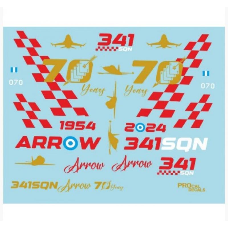 Procal Decals Hellenic F-16 Blk50 341 SQ 70 Years 1/48