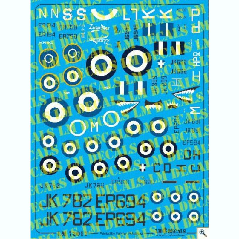 1/72 Ελληνικά Σήματα για EBA Spitfire MkV