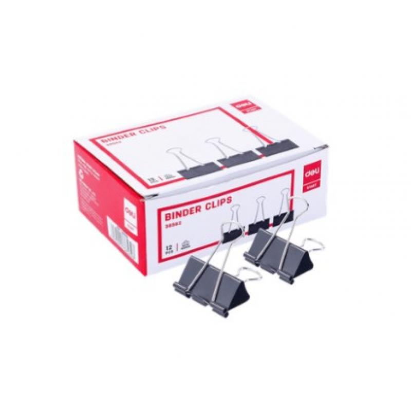 Deli Πιάστρα Double 41 mm Νο2 Effortless E38562 Μαύρη (12 τεμ.)