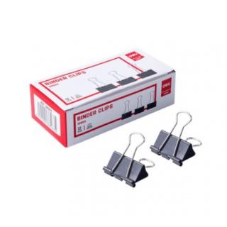 Deli Πιάστρα Double 32 mm Νο3 Effortless E38563 Μαύρη (12 τεμ.)