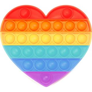 Πολύχρωμη Καρδιά - Gim Silicone Pop It Bubble Toy