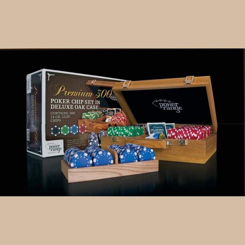 Poker Range Chip Set 300 x 14 Clay Wooden