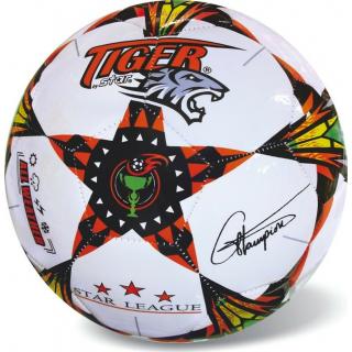 Star Δερμάτινη Μπάλα Ποδοσφαίρου Tiger New Match Line Fluo Πολύχρωμη Μεγ. 5 35/801