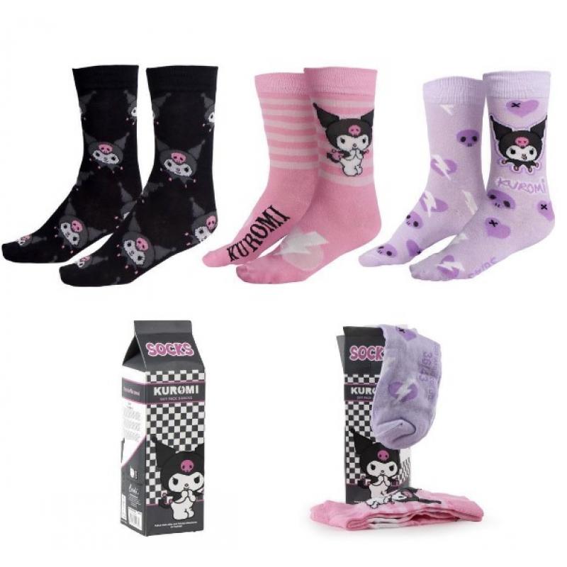 Sanrio Socks 3-Pack Kuromi 36-43