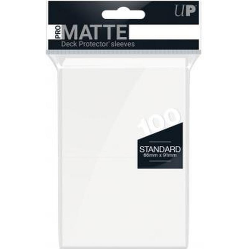 UP - Standard Deck Protector - PRO-Matte White (100 Sleeves)